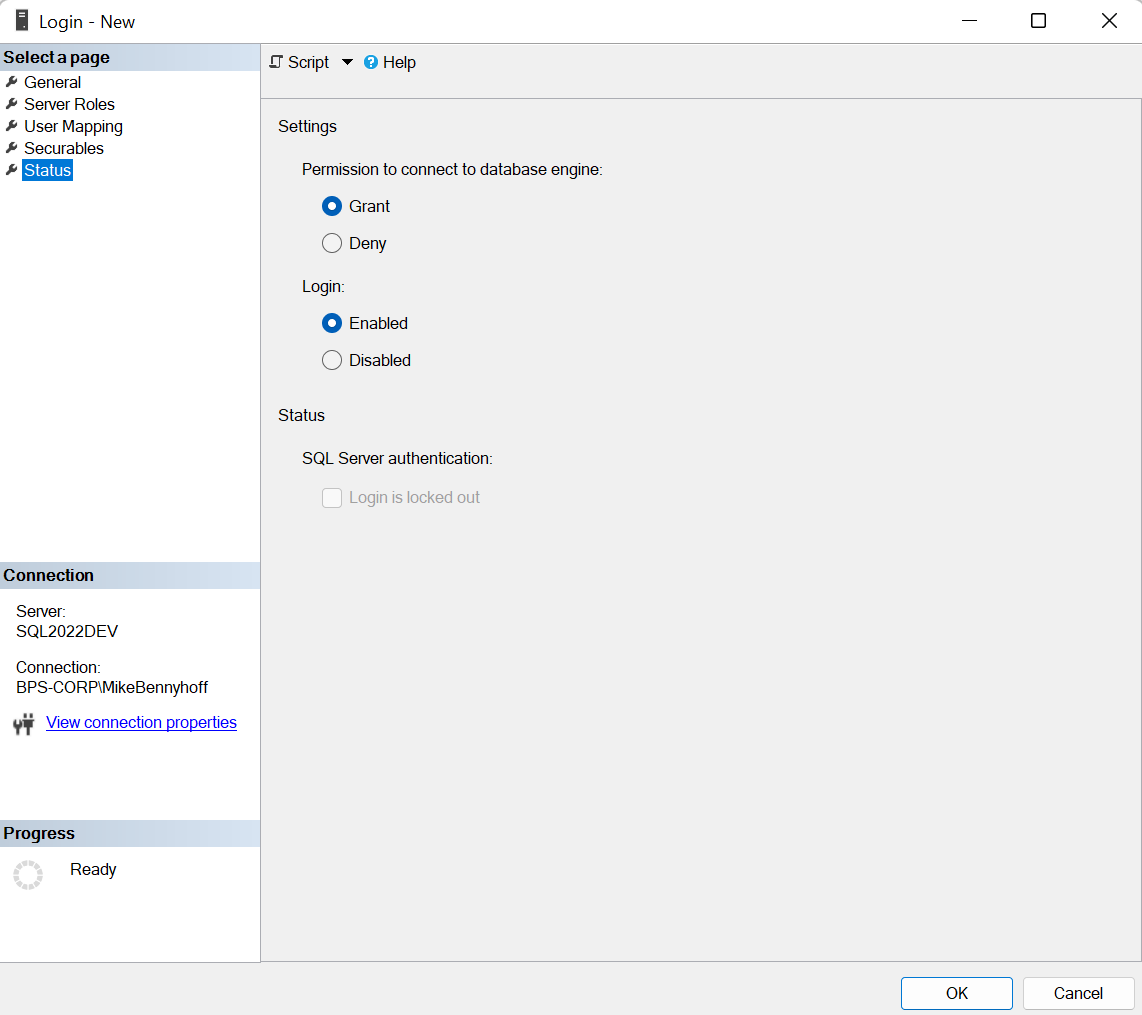 How to Create Login, User and Grant Permissions in SQL Server - BPS-Corp